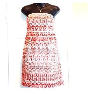 😍🔥Beautiful strapless reddish orange mini dress